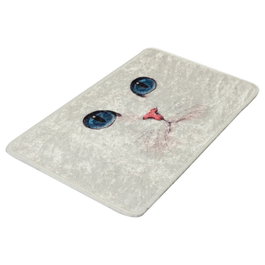 Mijölnir Blue Eyes 40 x 60 cm Alfombrilla de Baño 100% Poliéster Antialérgica Antideslizante Lavable a Máquina